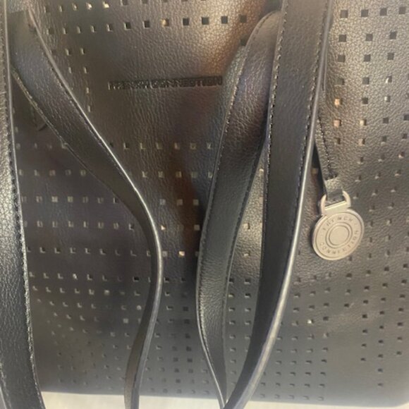 FRENCH CONNECTION perforated Large black Leather tote bag - Picture 5 of 6